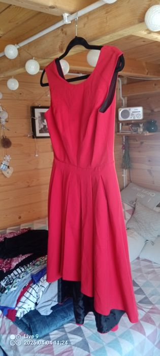 Sukienka wizytowa niesymetryczna rozmiar S