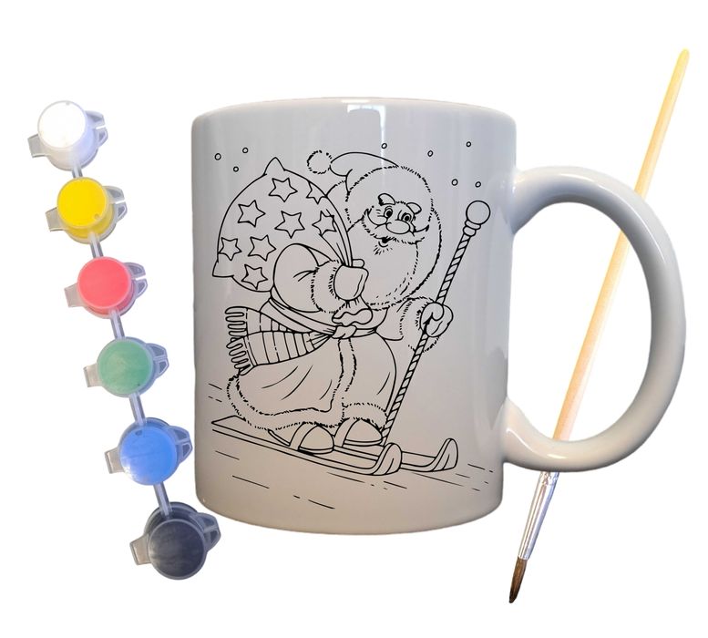 Набір для творчості кружка розмальовка "Різдвяно" 330 мл біла (КР0053)