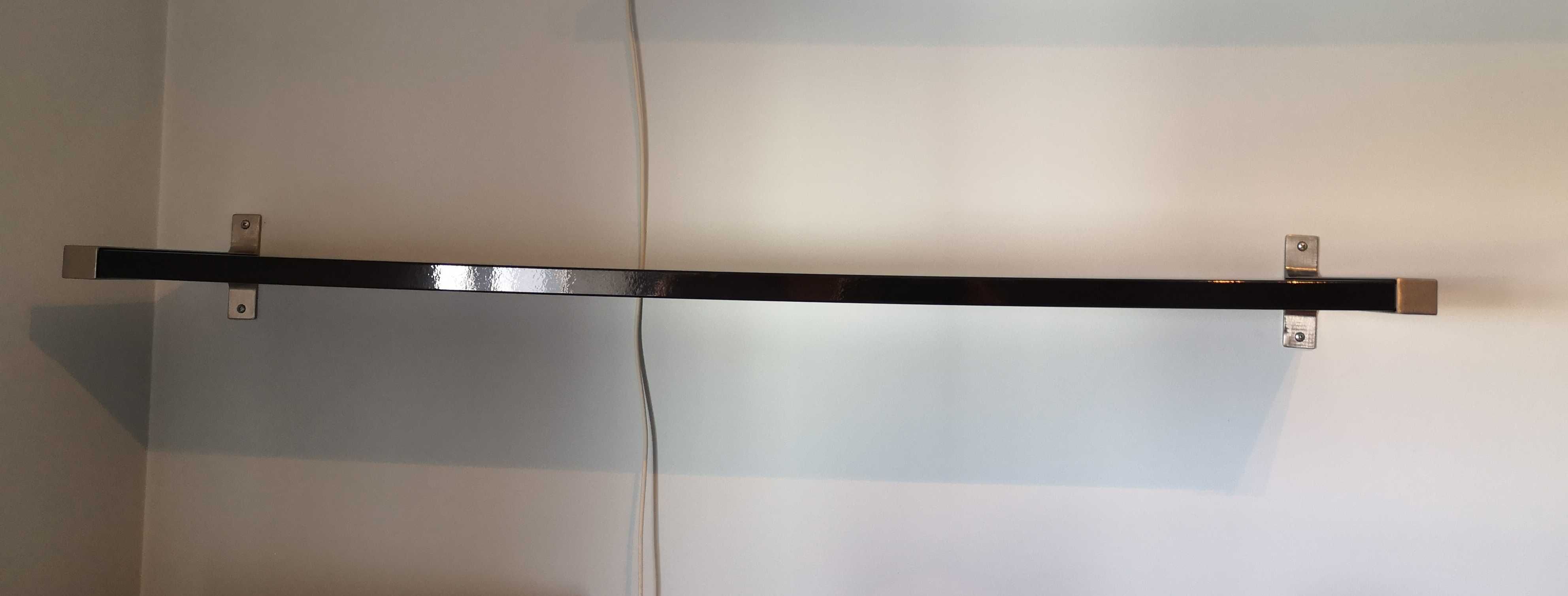 2 Prateleiras lacadas,Ikea,como novas,com 4suportes laterais de inox