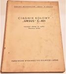Ursus C-451 Instrukcja obsługi ciągnika z 1959 roku