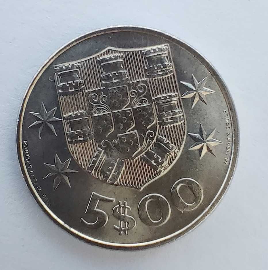 Moeda de 5 escudos (Anos: 1963 a  1973 e 1975 a 1986)