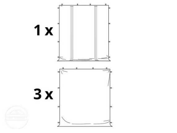 3x3 m Namiot Ekspresowy PROFESSIONAL Alu 40 mm, ze ścianami, biały