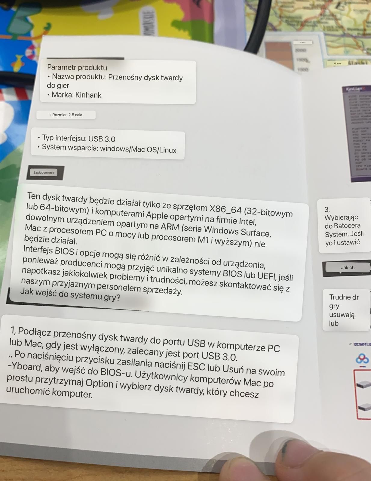 Przenośny dysk twardy z grami