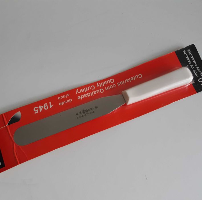 Espátula Lisa de Pasteleiro Pro Nova Embalada ICEL 30cm Aço Inox