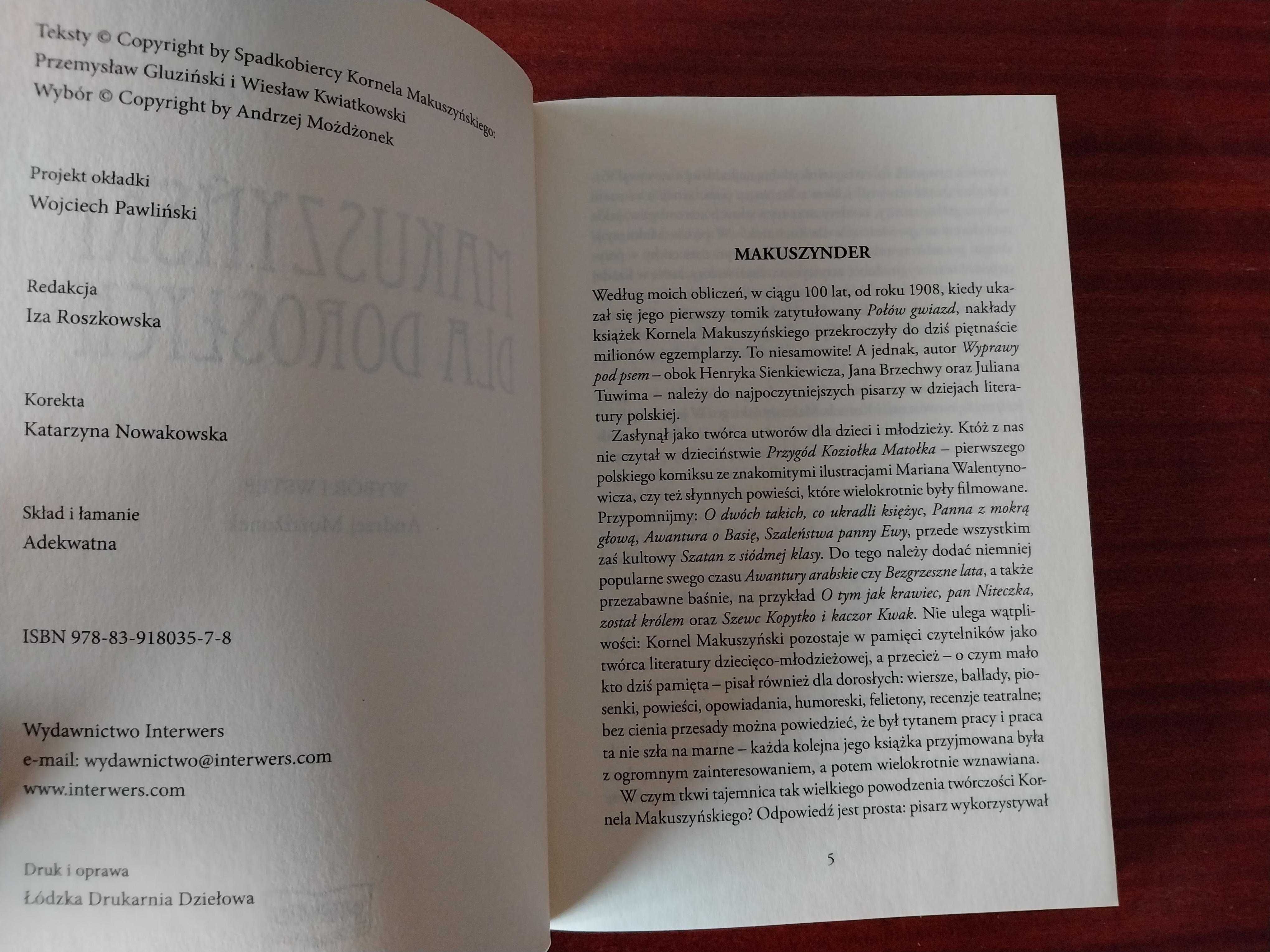 Kornel Makuszyński - Makuszyński dla dorosłych - wybór M. Możdżonek