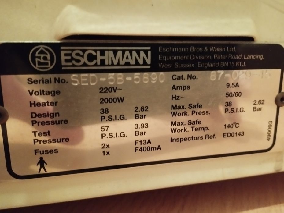 Autoclave esterilização eschmann SES2000