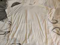Śmietankowy t-shirt koszulka damska z nadrukiem Bonjour S M L
