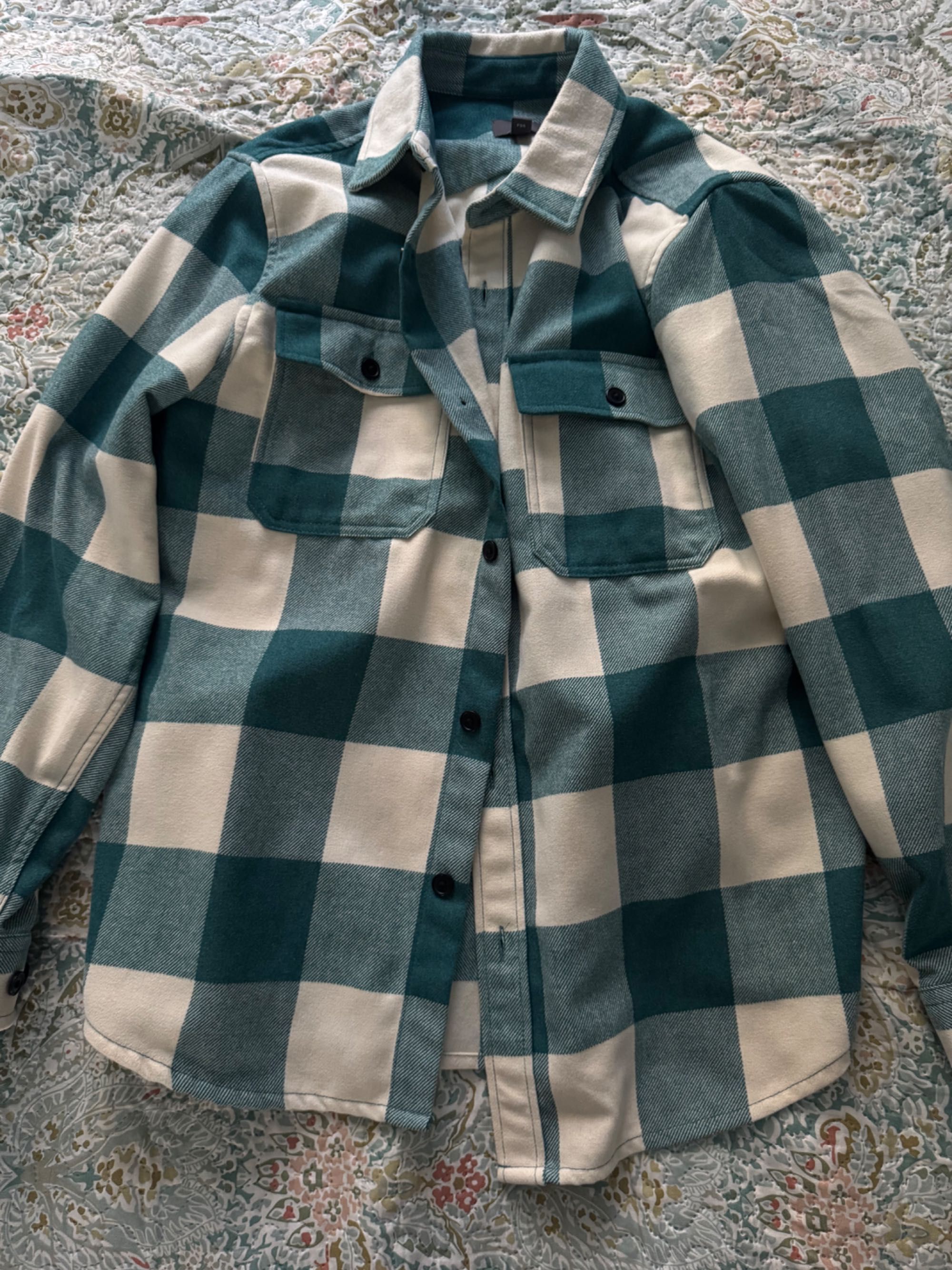 Новая Мужская Стильная теплая рубашка кофта клетка овершот h&m с м