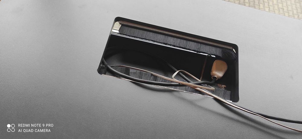 Stół konferencyjny, Biurko, antracyt, masywny, solidny, 2 sztuki