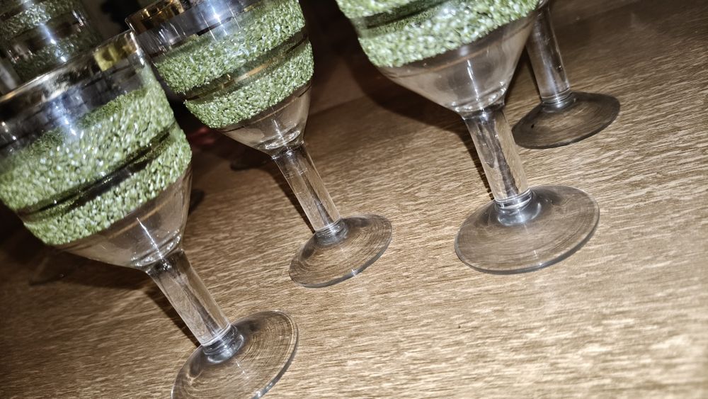 Kieliszki ZSSR zielone 6 szt.