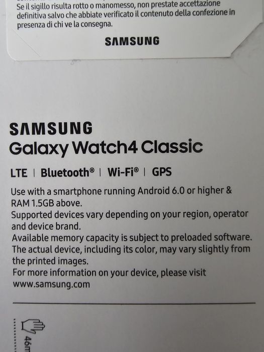Relógio Smart Watch- Samsung Galaxy Watch Classic 46mm LTE - Silver