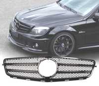 GRELHA FRONTAL LOOK AMG PARA MERCEDES C W204 07-11 PRETO BRILHANTE