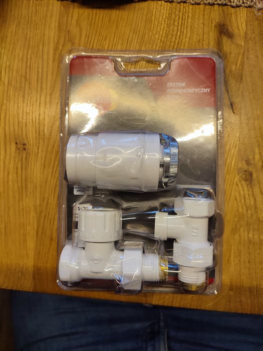 Zestaw termostatyczny biały 1/2 "