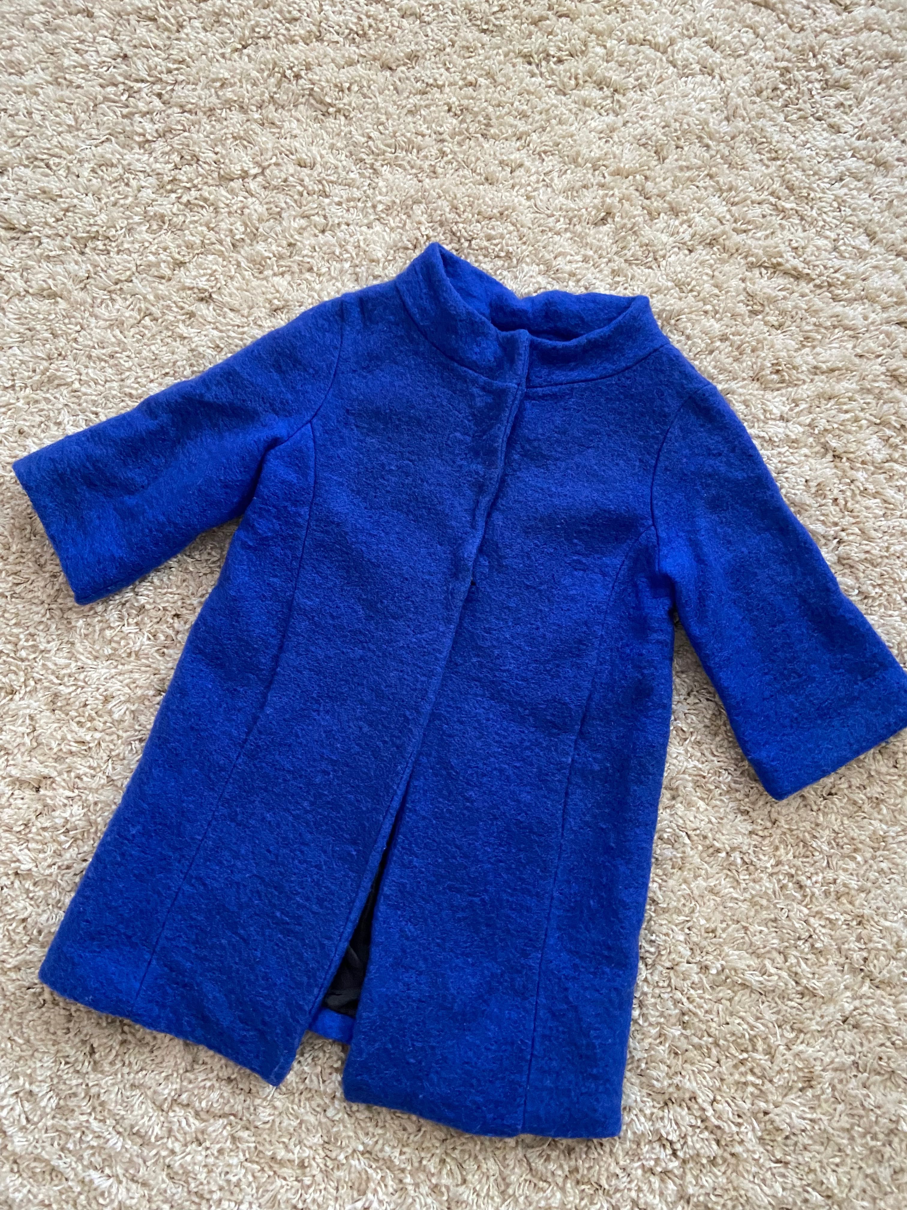 Синє пальто жіночий кардиган із четвертим рукавом