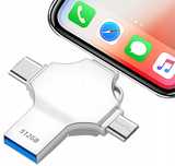 outlet pendrive lumrok pojemność 512 gb usb 3.0 srebrny zapis 80 mb/s