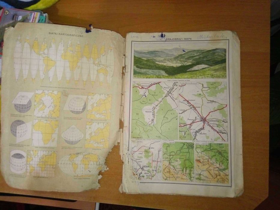 Atlas geograficzny V VIII 5-8 klasy PRL 1972 mapy