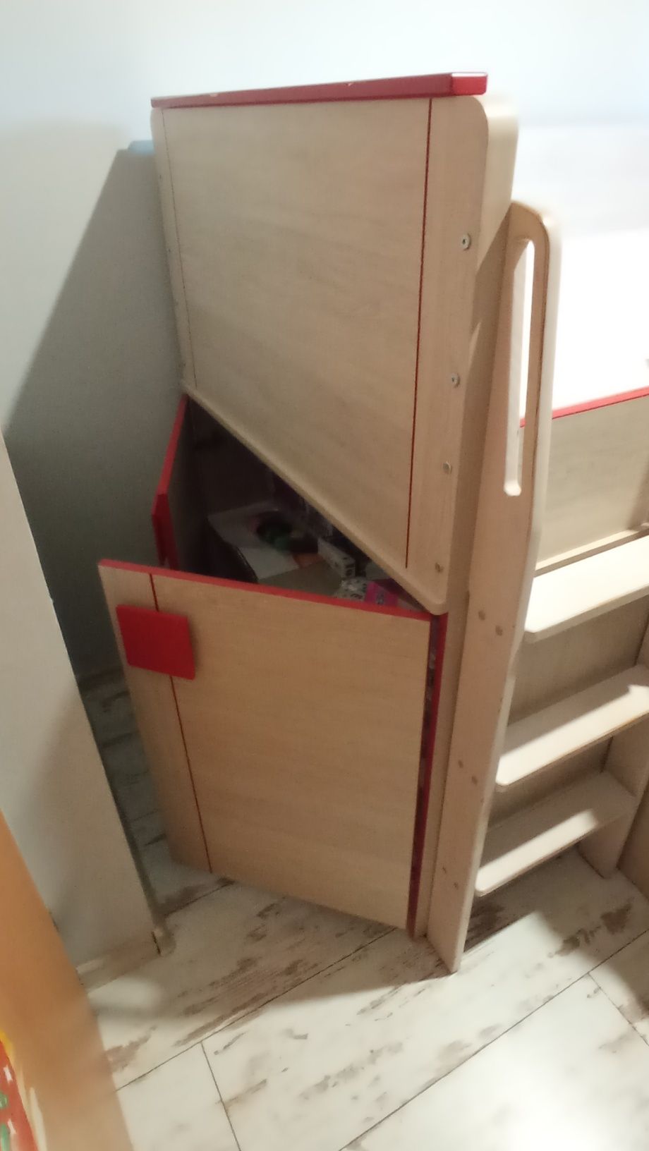 Łóżko piętrowe z biurkiem + szafka, GUMI