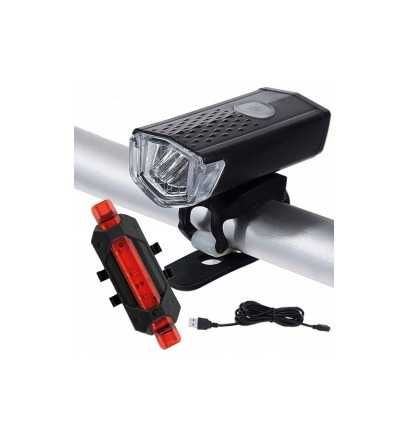 Akumulatorowa lampka ledowa rowerowa przednia oraz tylna LED USB
