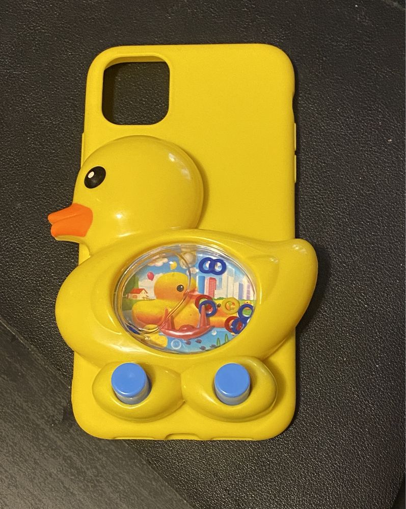 Żółty Etui na iPhone 11 kaczka z grą