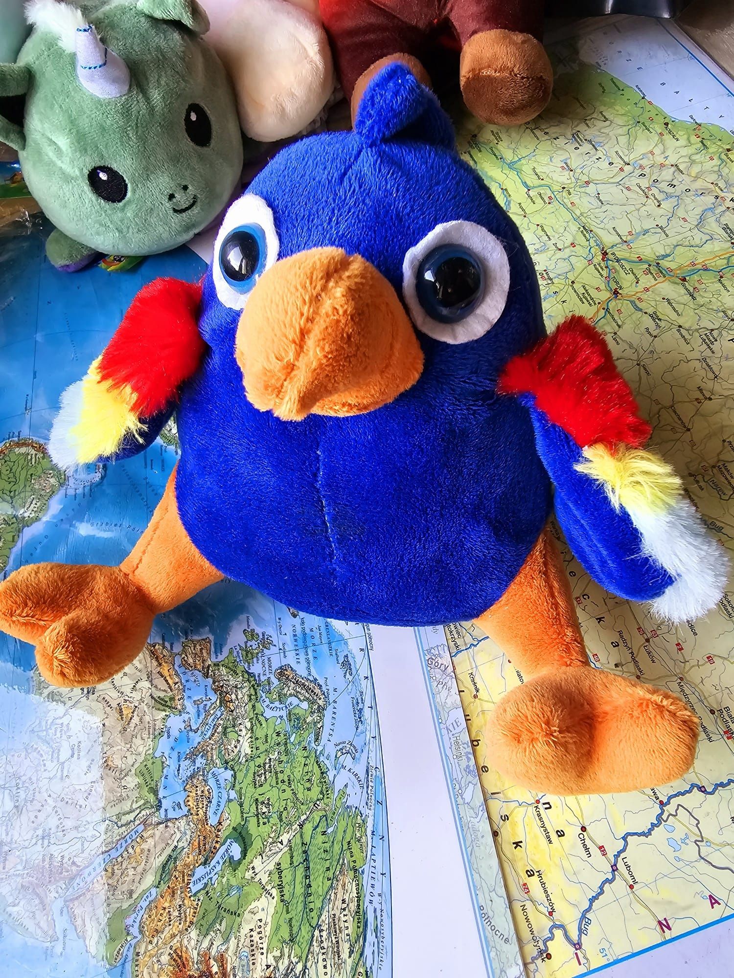 Nowy pluszak maskotka Ptak Papuga niebieska - zabawki