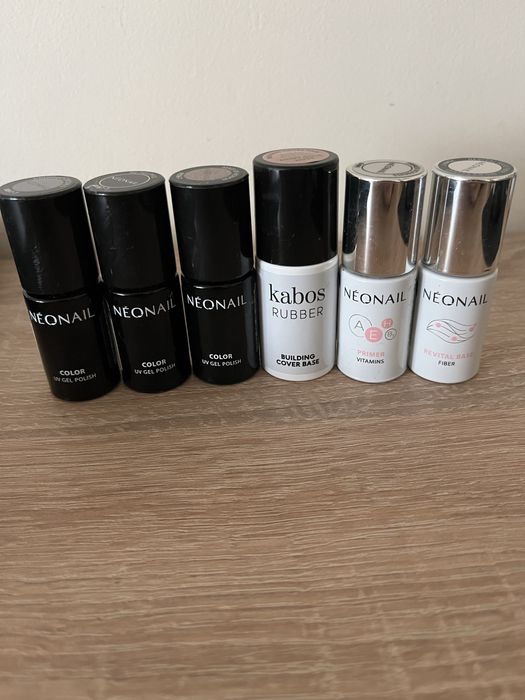 Zestaw lakiery bazy hybrydowe Neonail Kabos