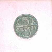 Moneta-1 zł z 1929ri 5gr, z 1938 r,-zabytkowa unikatowa