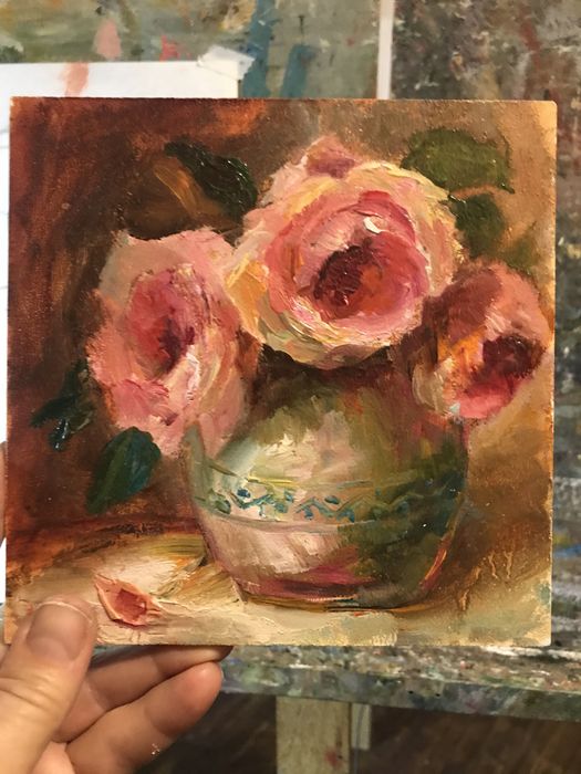 Картина Маслом Морской пейзажЦветы Натюрморт Маки Орхидея Пионы Квіти