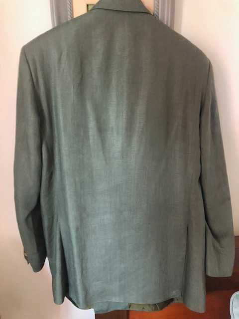 Blazer homem 100% linho cor verde, assertoado, marca Rosa & Teixeira
