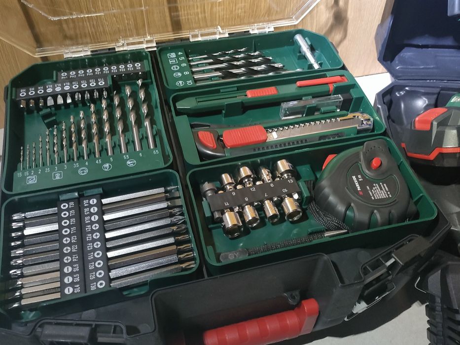 Wiertarko wkrętarka Parkside 20V z akcesoriami nowa kompletna