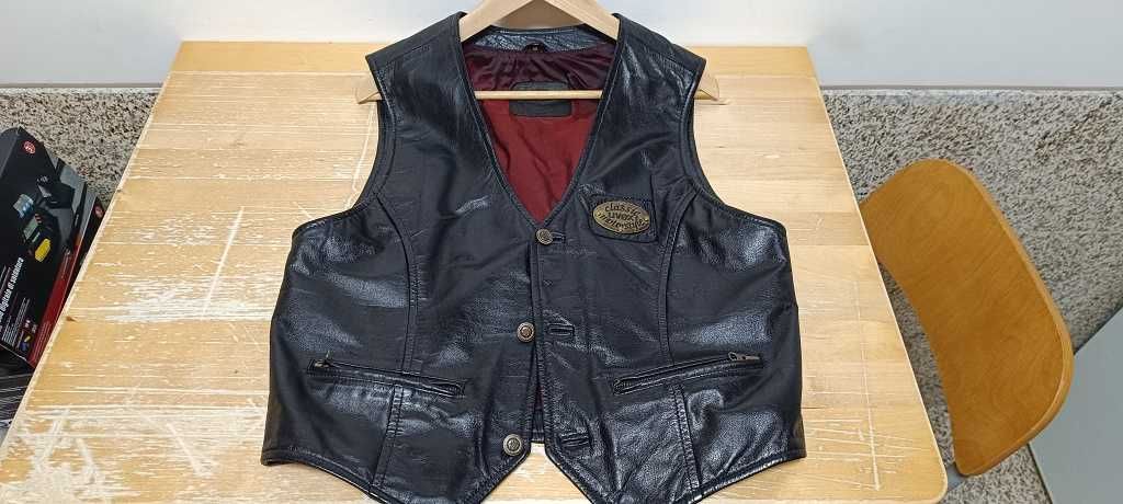 Colete couro motard marca Uvex