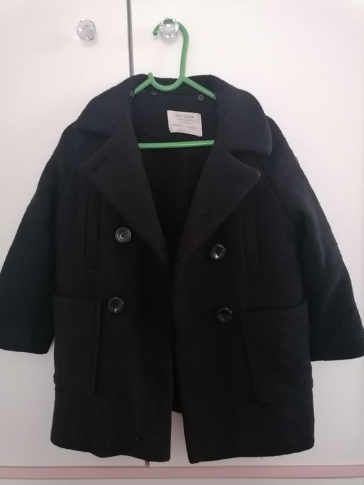 Płaszcz płaszczyk Zara 116 czarny elegancki
