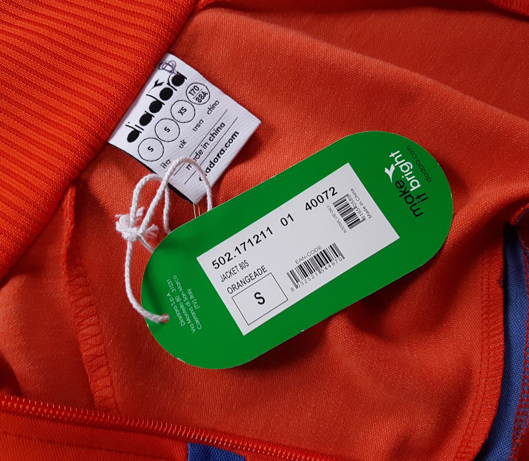 Diadora 80s Track Jacket олімпійка кофта на змійці оригінал S нова