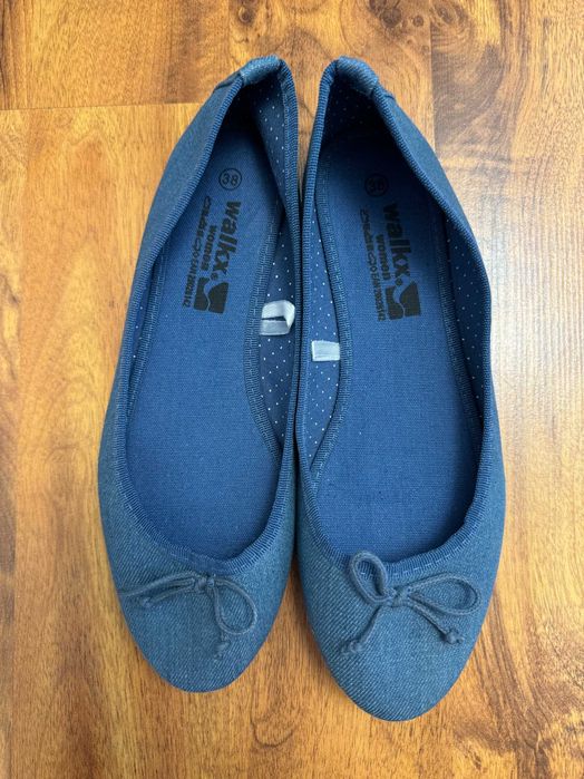 Baleriny niebieskie buty balerinki Walkx rozmiar 38