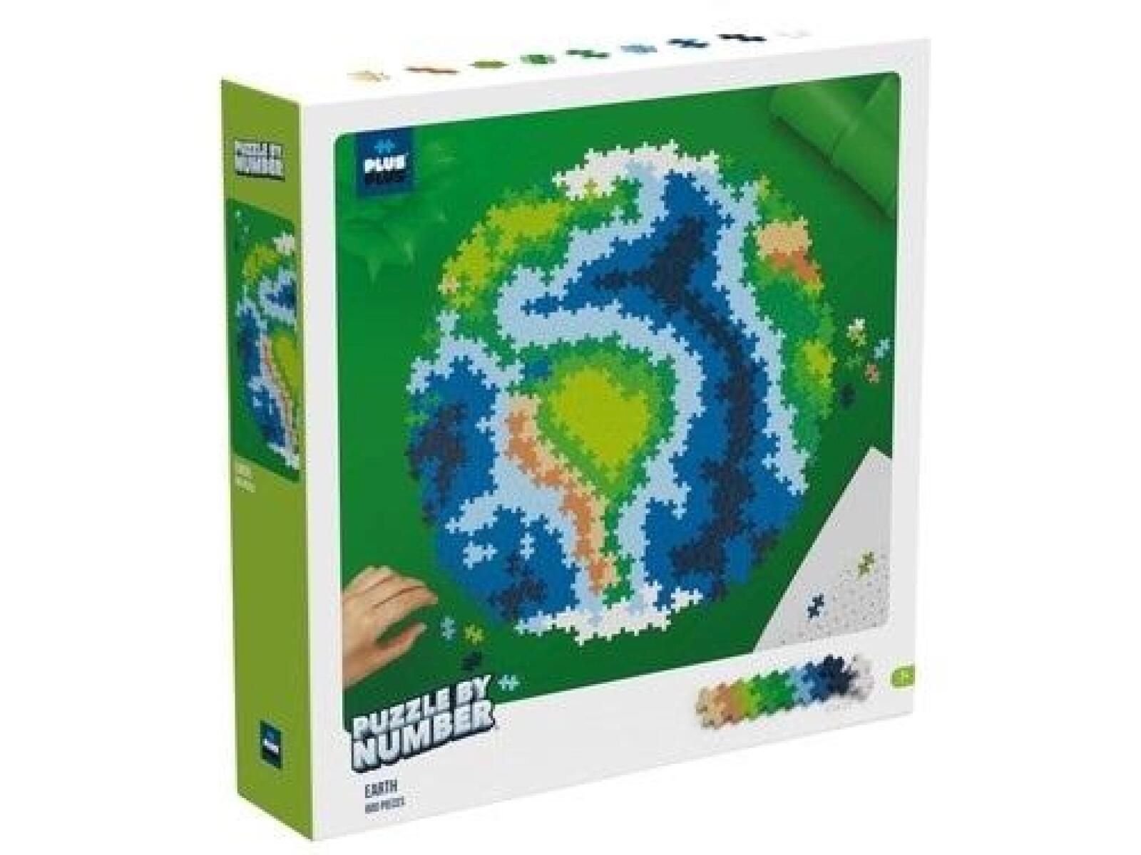 Klocki Plus-Plus Puzzle By Number - Ziemia 800el. pudełko,279x282 mm