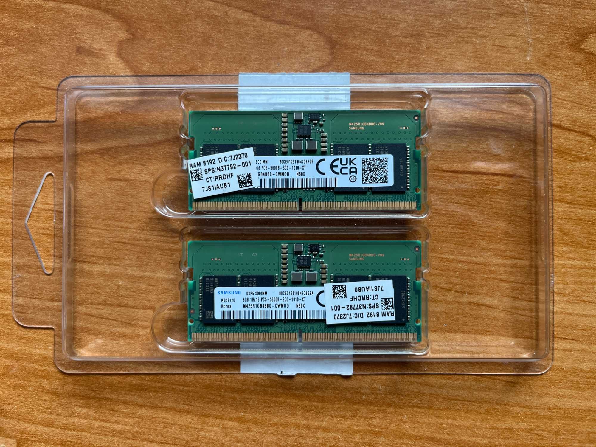 RAM 16GB (2x 8GB) DDR5 SODIMM 5600 Samsung