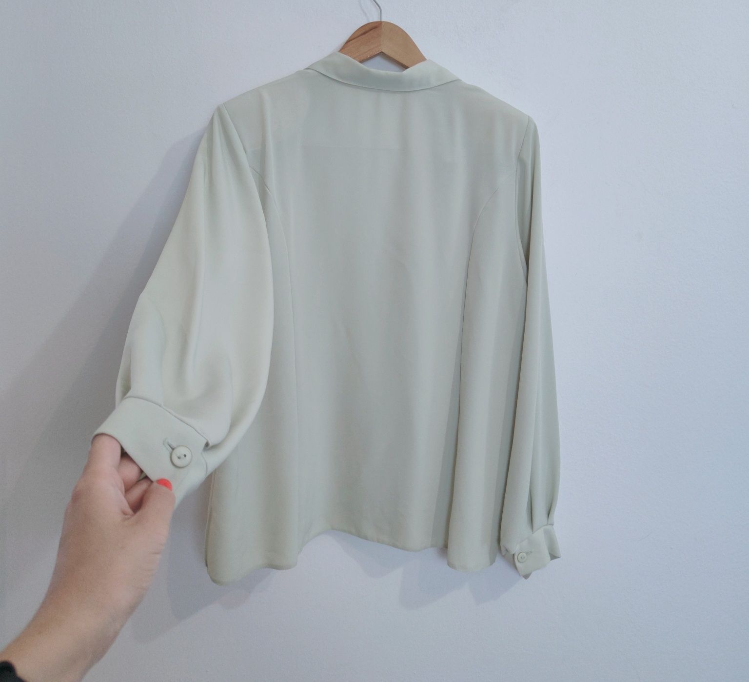 Damska Koszula Zielona z Długim Rękawem rozmiar  ( 3 XL )