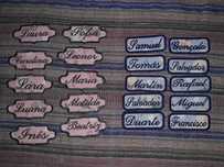 Apliques de nomes em Bordado