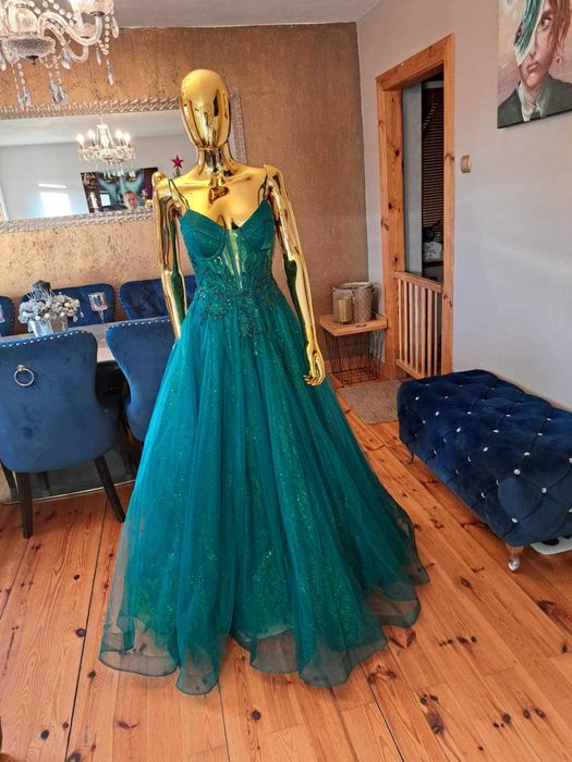 Zjawiskowa suknia Paradise Glamour Emerald Na studniówkę Polski produc