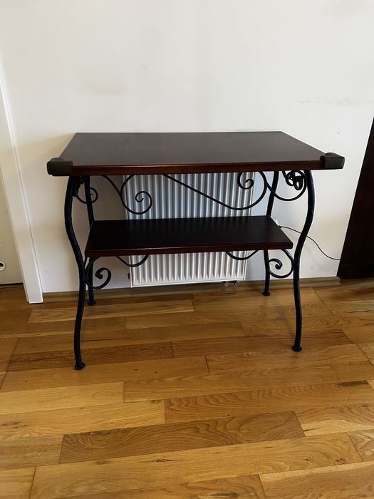 Regał Konsola toaletka stolik stół loft wenge metal