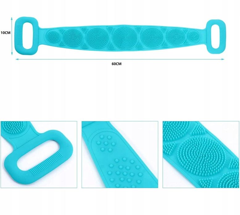 Myjka Do Mycia Pleców Masażer Silikonowy Dwustronna Do Pleców Ciała