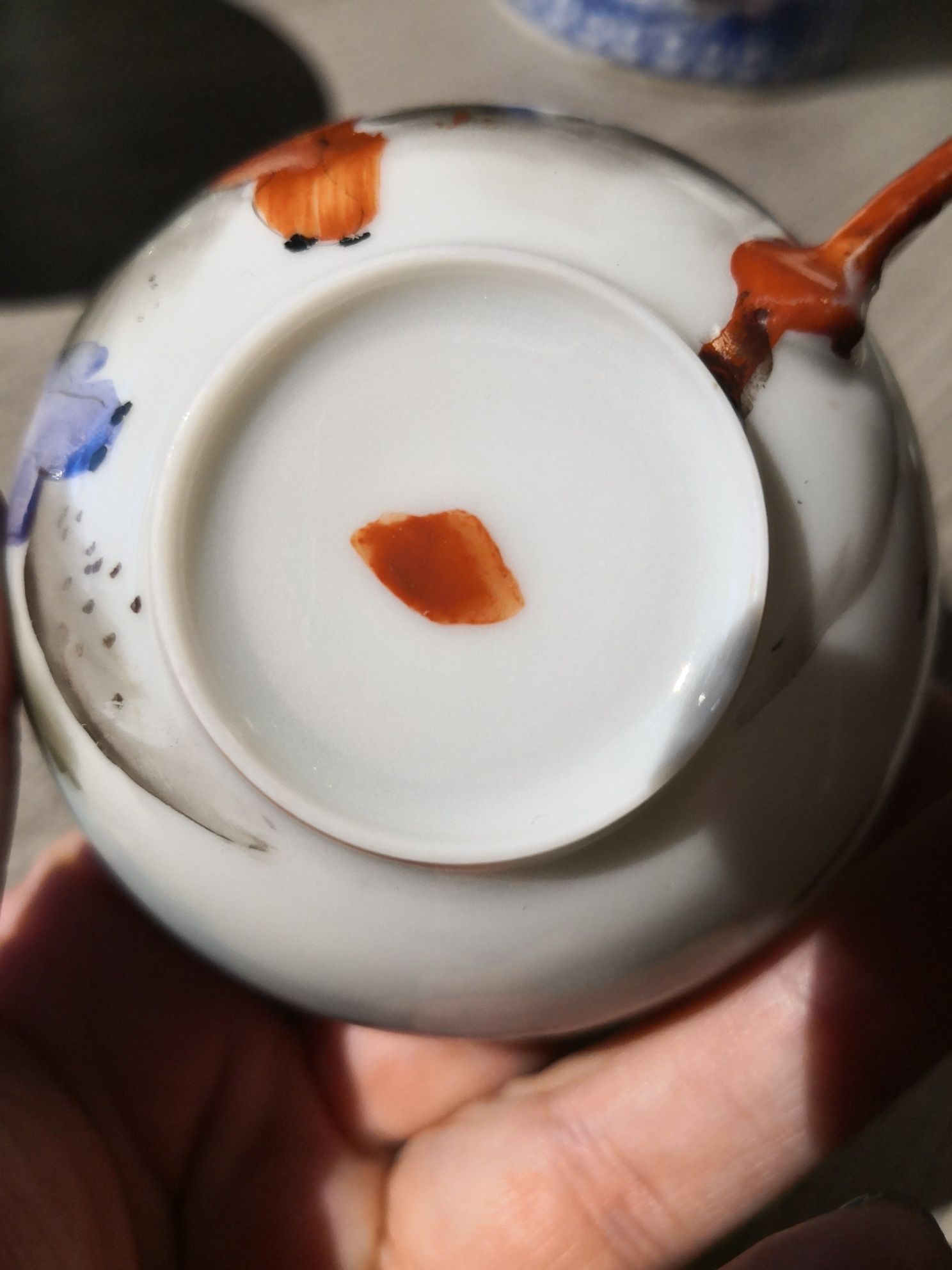 Delikatna filiżanka japońska ze spodkiem Gejsza, porcelana 50 ml