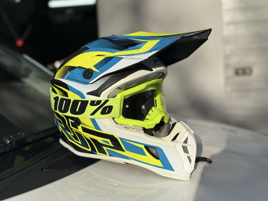 Шлем кросовий ендуро progrip xl 61 см + очки кросові