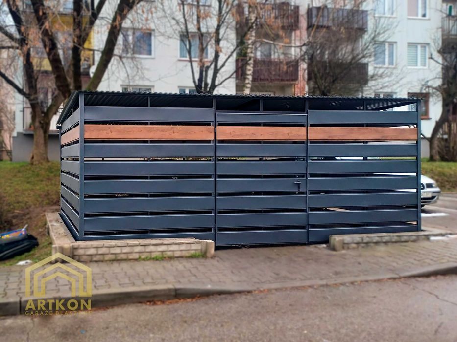 Zabudowa Koszy na śmieci | Wiata Śmietnikowa panelowa Na wymiar