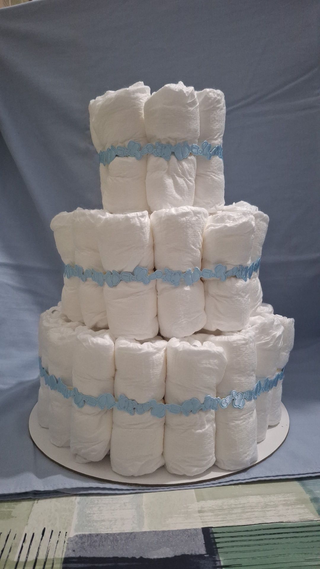 Bolo de fraldas chá de bebé