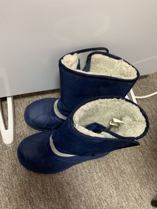 Дутики сапожки синие   на овчине  34р/34,5/22см