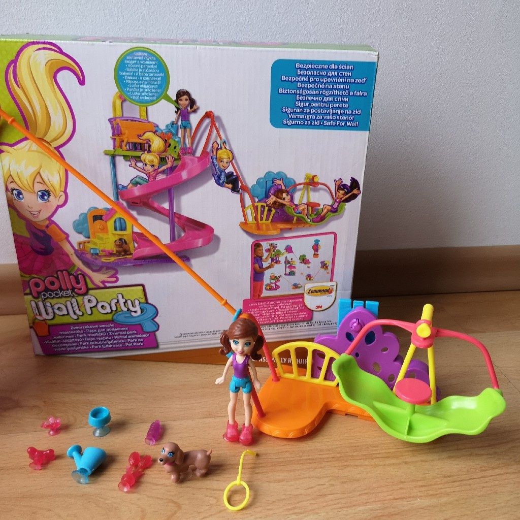 POLLY POCKET Przygoda na ścianę Wesołe miasteczko laleczki zjeżdżalnia