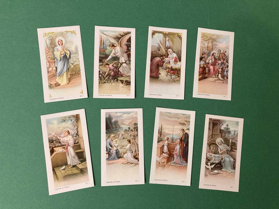 Lote de 25 Mini Pagelas Religiosas Anos 50 Made in France