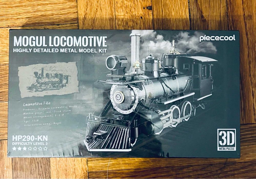 Piececool metalowy model 3D lokomotywa Mogul 2-6-0 17cm 1:87 Nowa