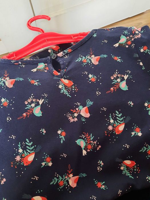 Sukienka 140 Palomino granatowa w ptaszki bawełna