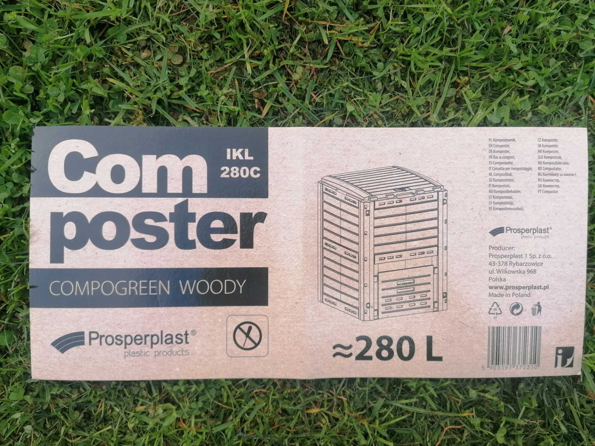 Kompostownik 280l Prosperplast czarny NOWY